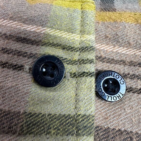 Troll Co. Clothing Flannel Shirt Men's Large Plaid Pearl Snap Pocket Shirt - Picture 10 of 11